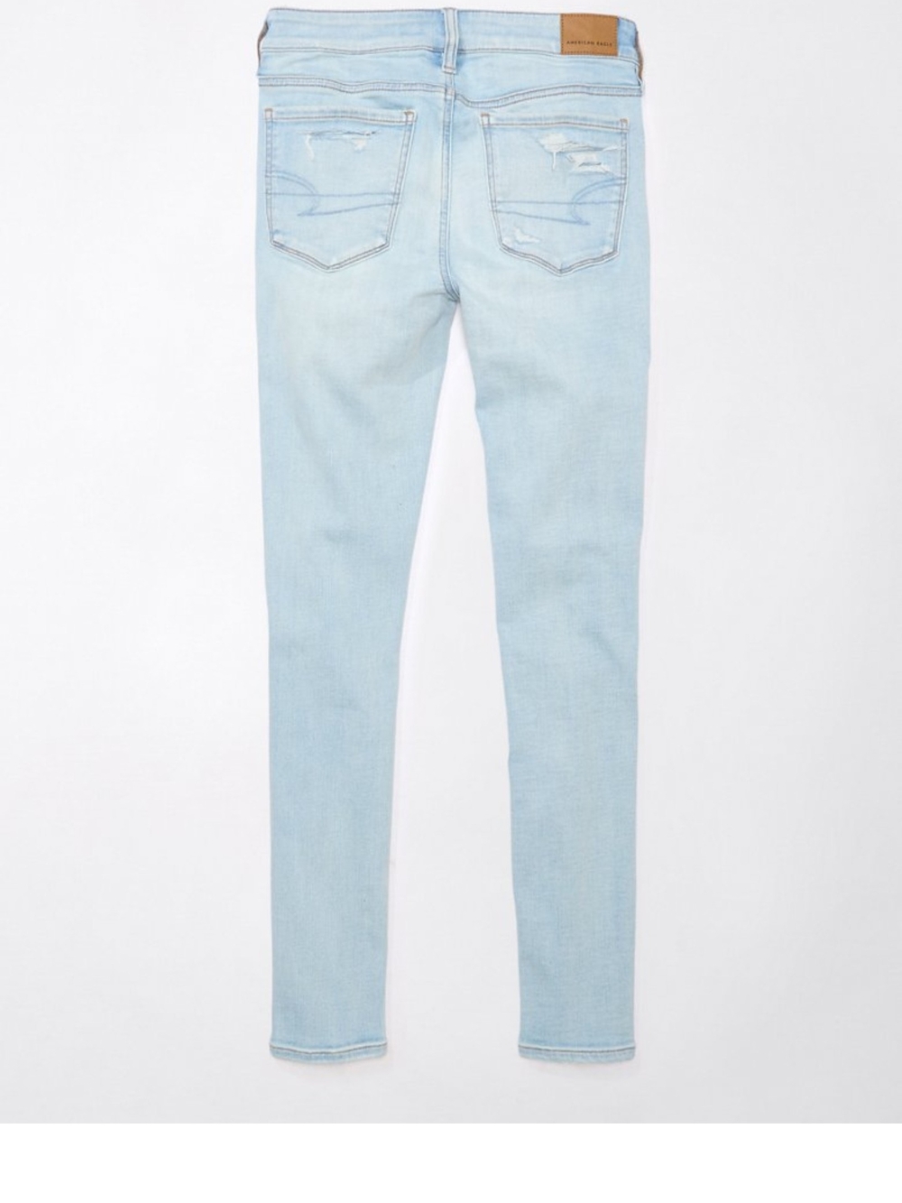 American Eagle Outfitters Light Blue Low-Rise Ripped Women's Jeans - Picture 6 of 6